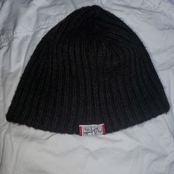 Vintage Quiksilver Reversible Striped Beanie - Black and Blue - Soft - Comfy - Picture 5 of 8